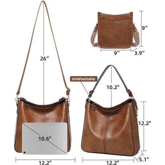 Purses for Women 3PCS, Crossbody Bags Set Large Leather Purse Shoulder Handbags - Picture 4 of 7